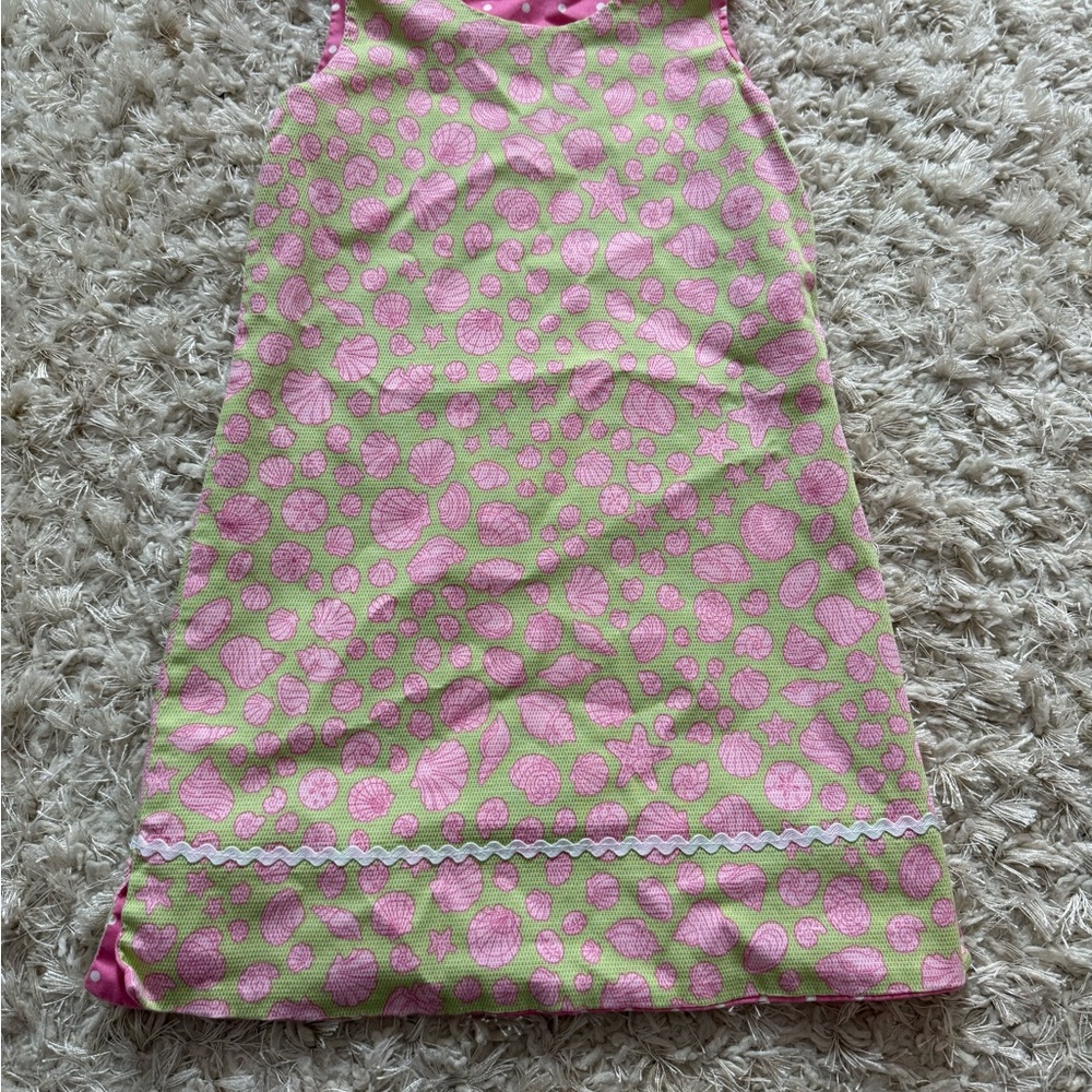 Lilly Pulitzer Green and Pink Sheath Dress Sleeveless Casual